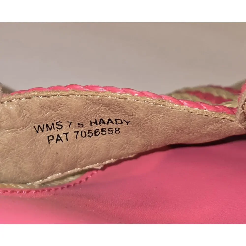 Dolce Vita Haady US Womens Size 7.5 Pink Espadrille Woven Rattan Block Heel